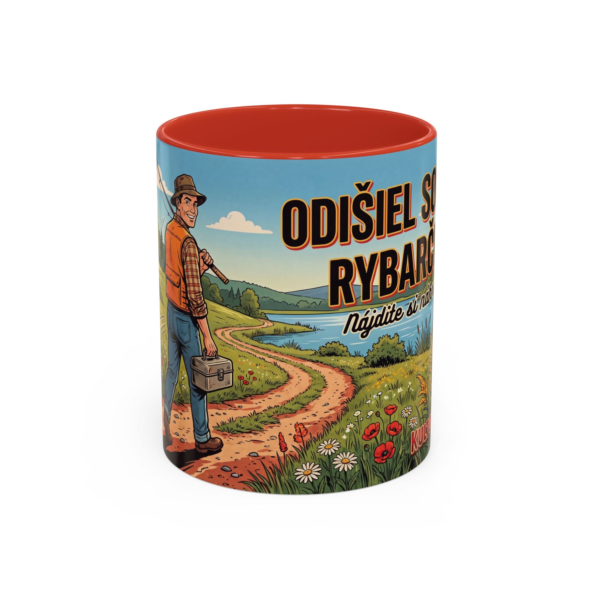 Kultovky: Odišiel som rybárčiť — Retro keramický hrnček