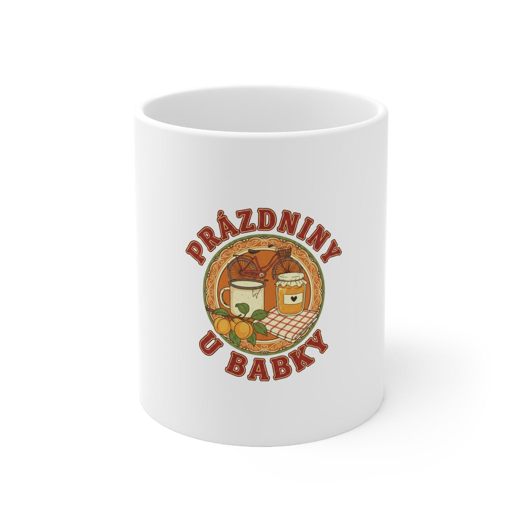 Prázdniny u Babky – Retro hrnček | Vintage motív babičkinej kuchyne (330 ml)