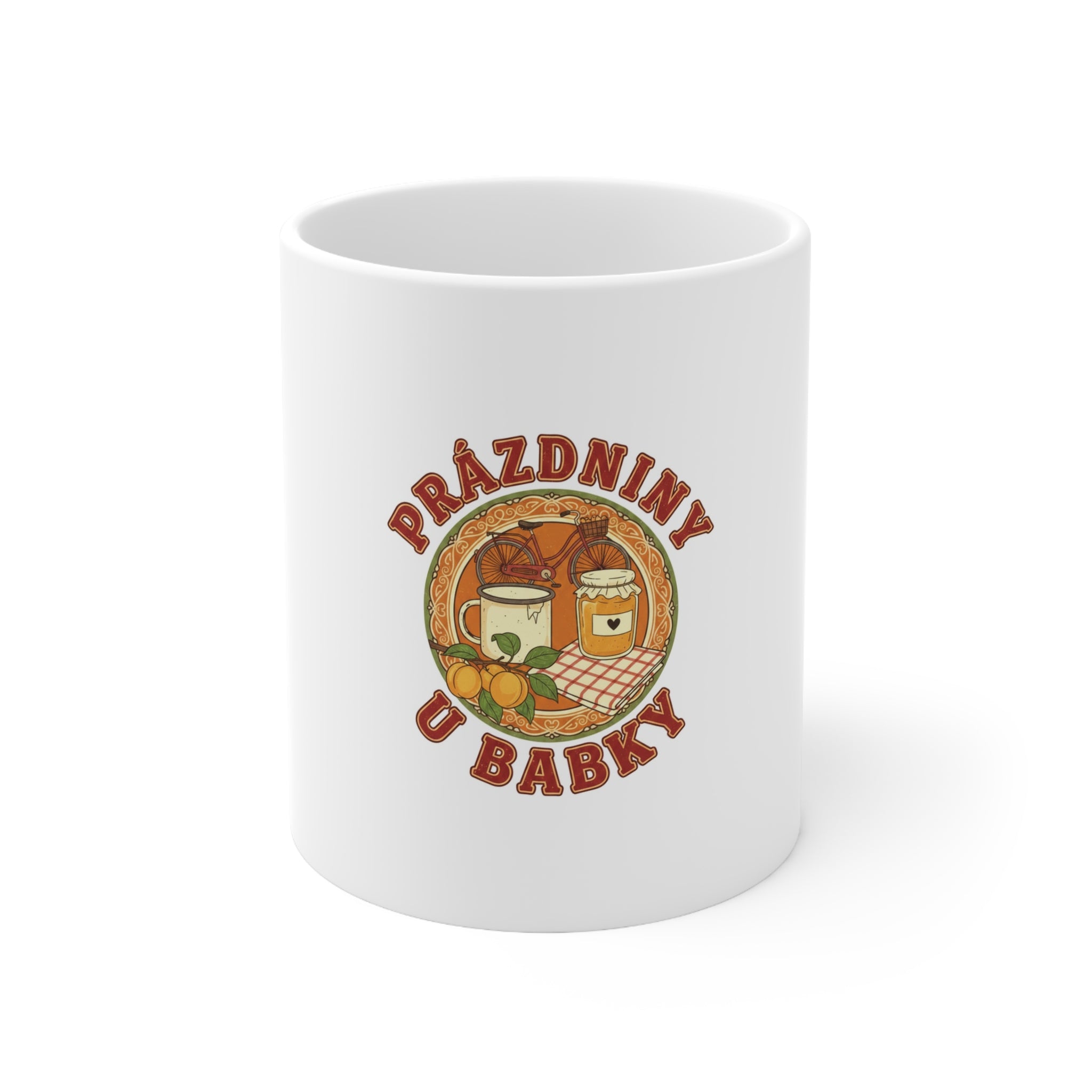 Prázdniny u Babky – Retro hrnček | Vintage motív babičkinej kuchyne (330 ml)