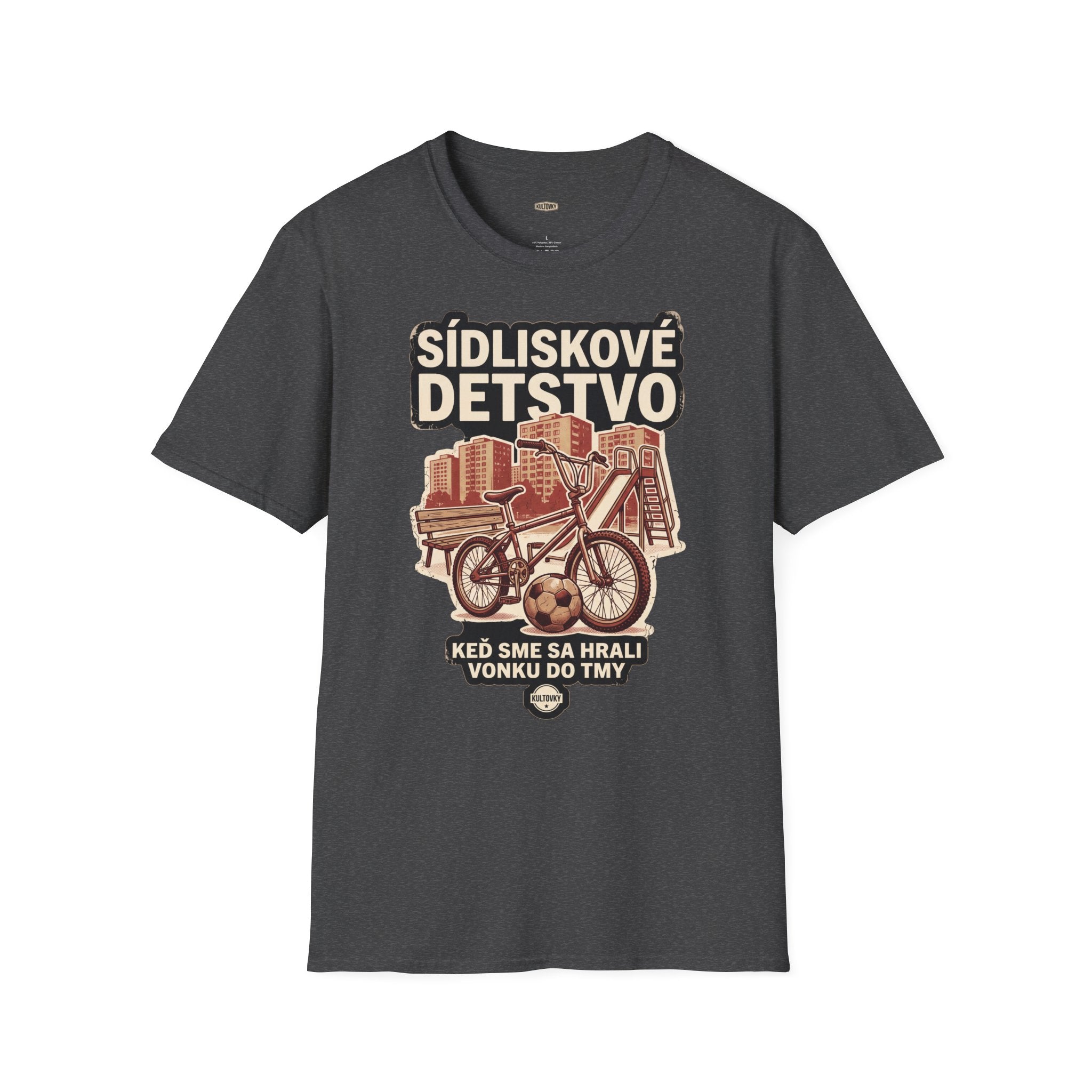 Tričko — Sídliskové Detstvo | Retro grafická potlač | Vintage nostalgia