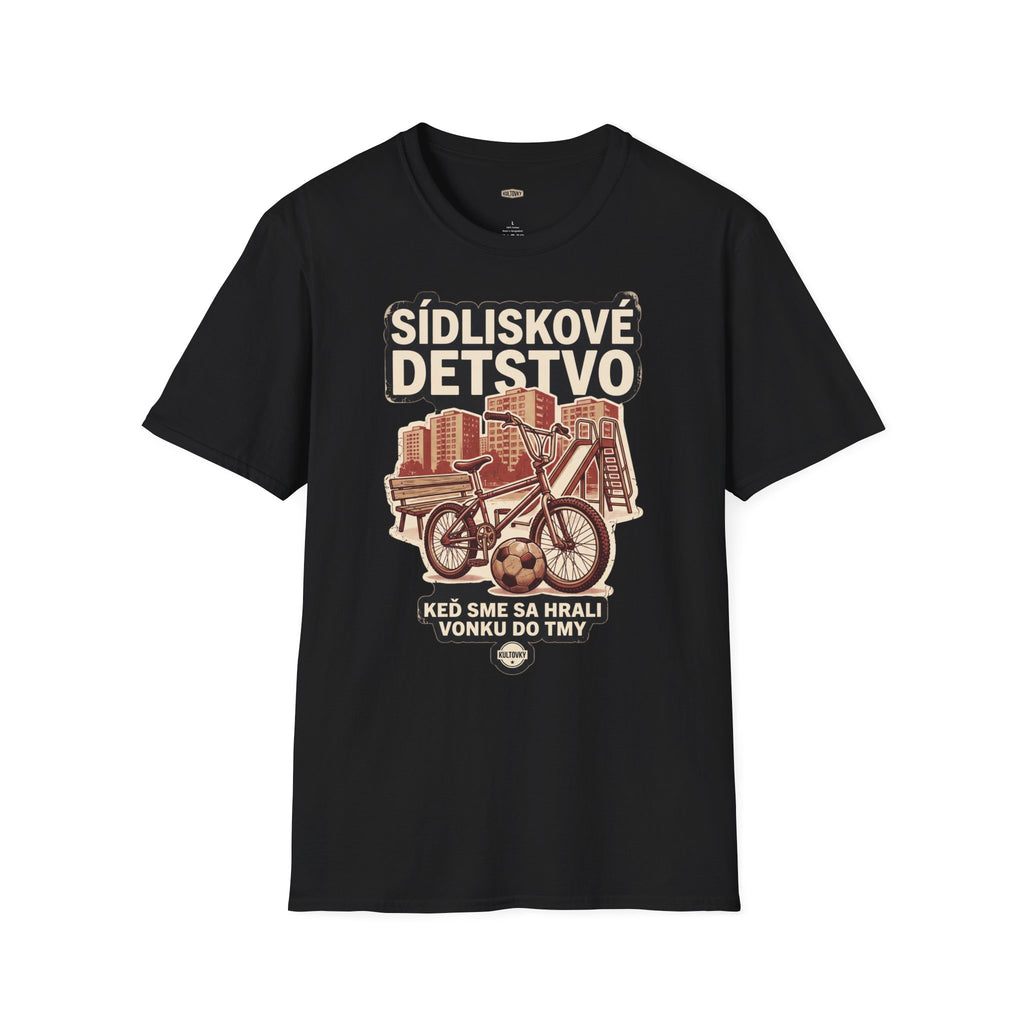 Tričko — Sídliskové Detstvo | Retro grafická potlač | Vintage nostalgia