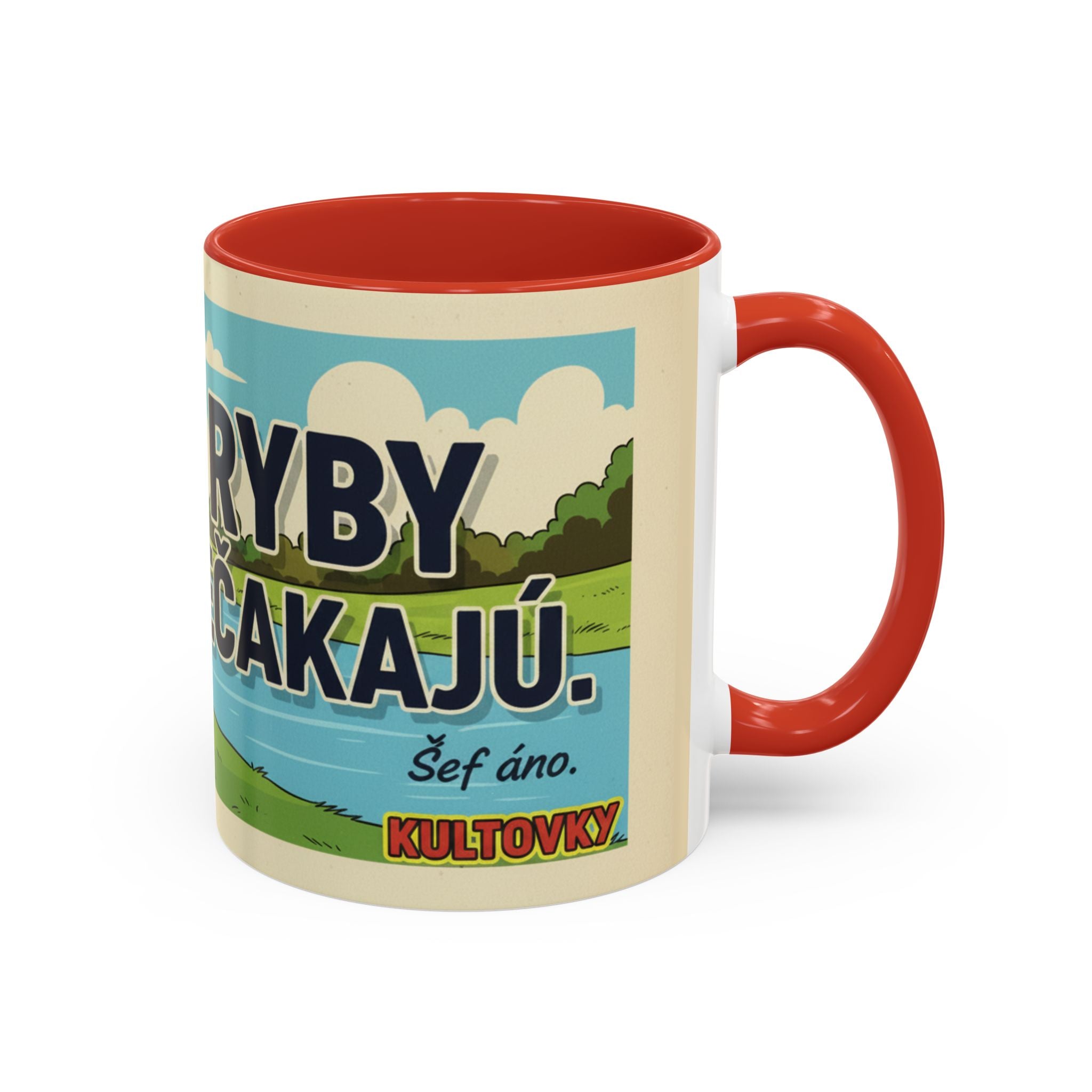 Kultovky: Ryby nečakajú — Retro keramický hrnček