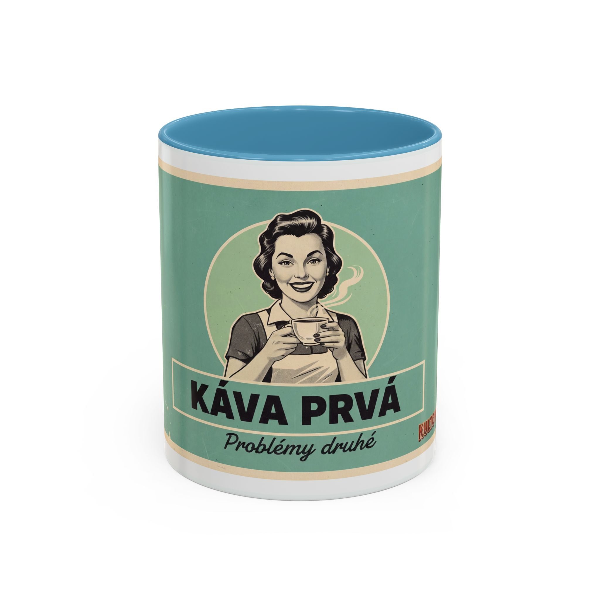 Kultovky: Káva prvá — Retro keramický hrnček