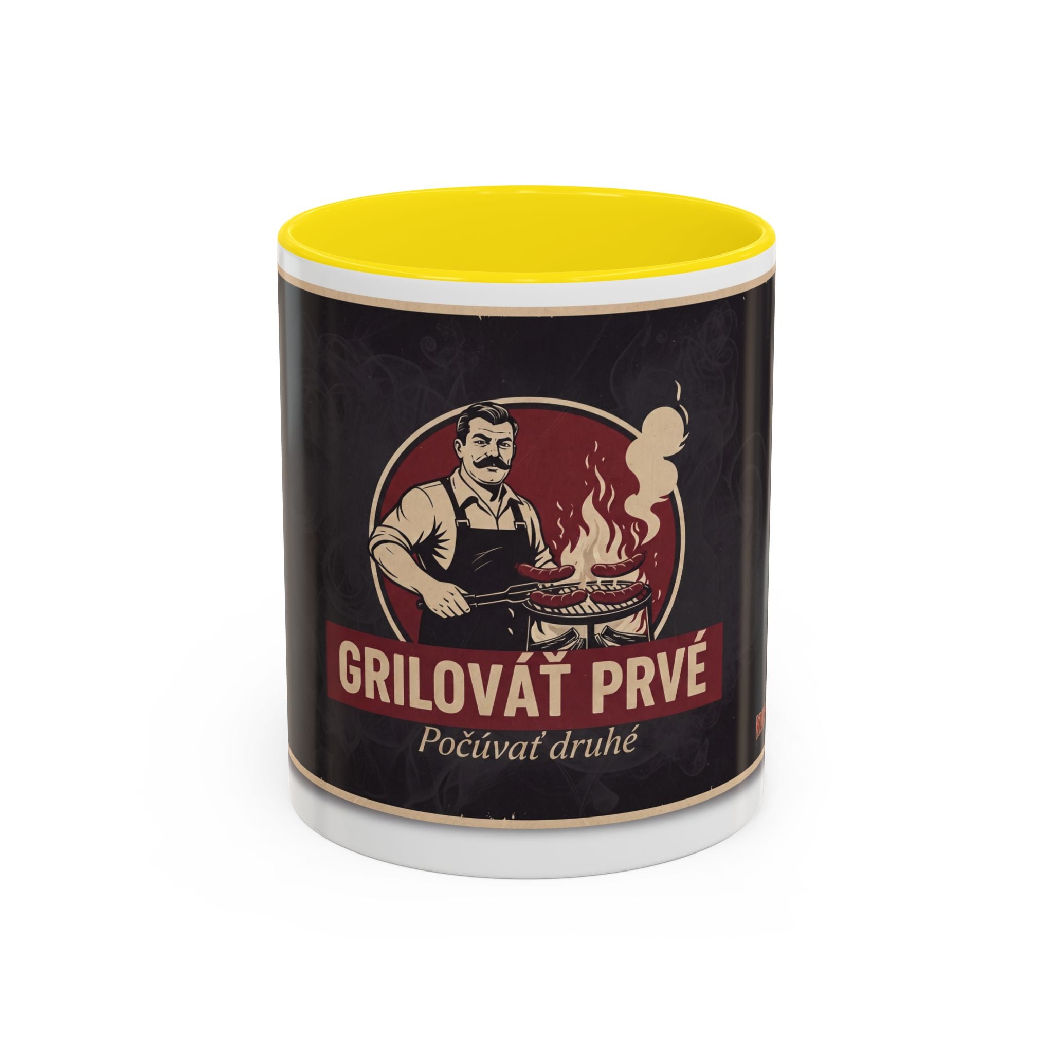 Kultovky: Grilovať prvé — Retro keramický hrnček