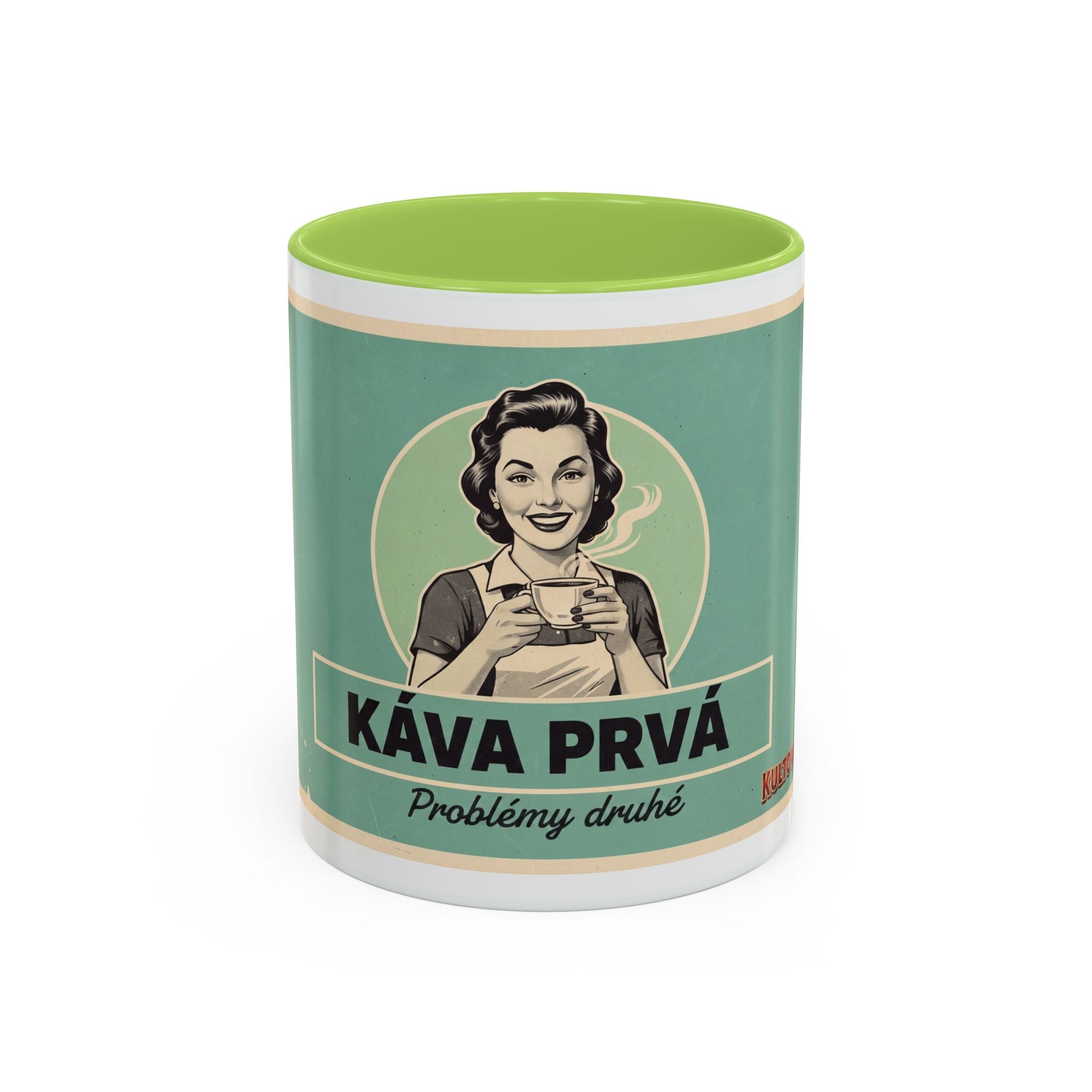 Kultovky: Káva prvá — Retro keramický hrnček