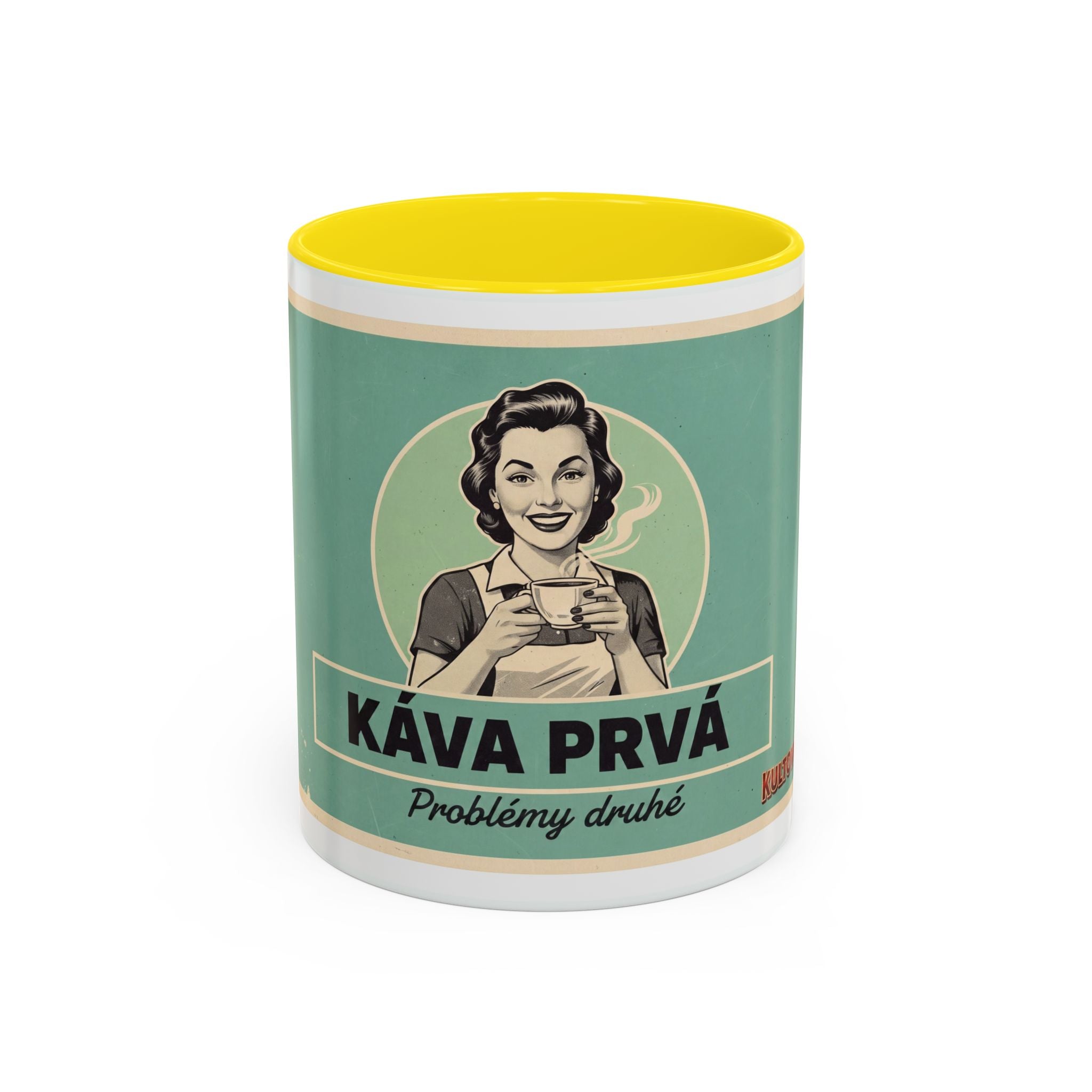 Kultovky: Káva prvá — Retro keramický hrnček