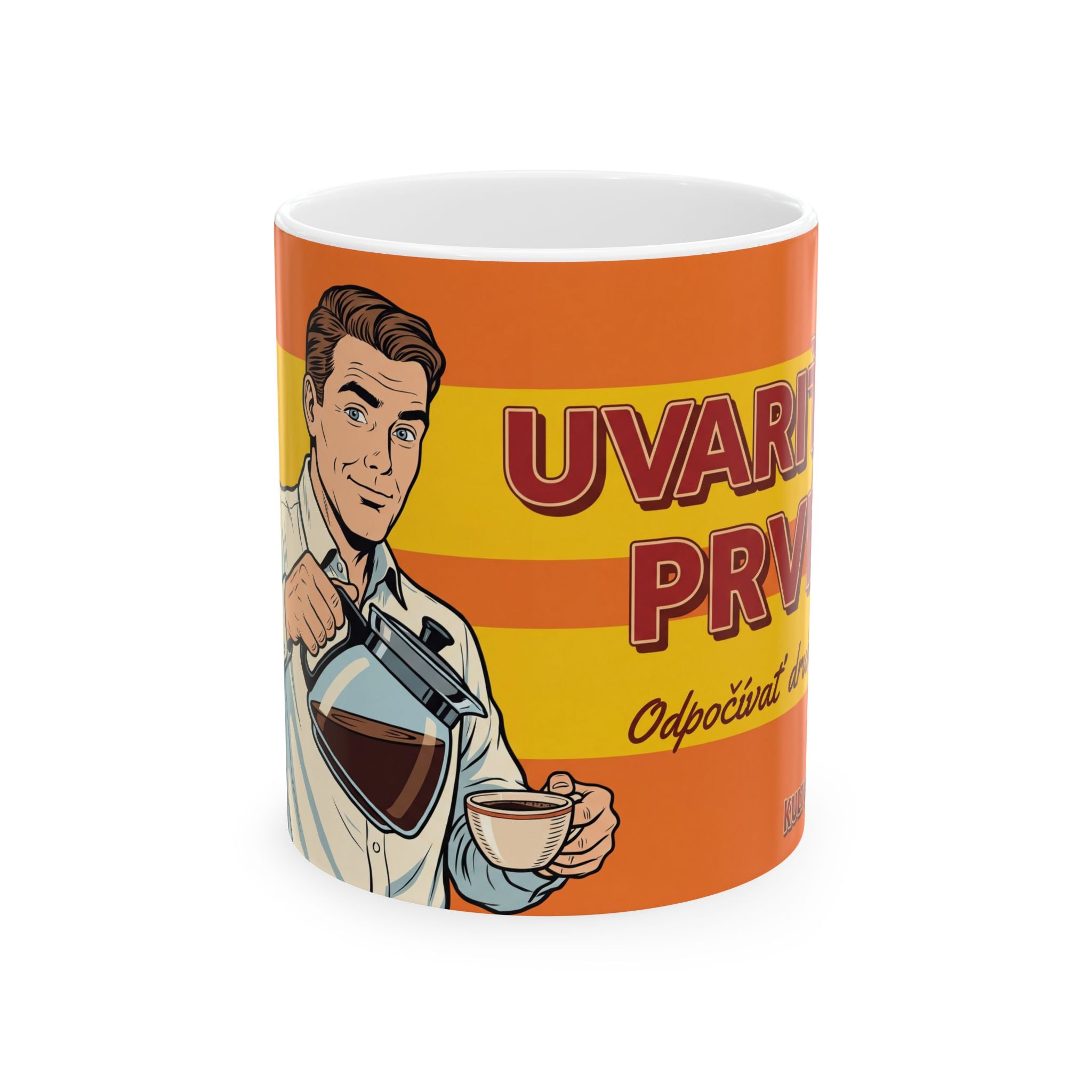 Kultovky: Uvariť prvé — Retro keramický hrnček