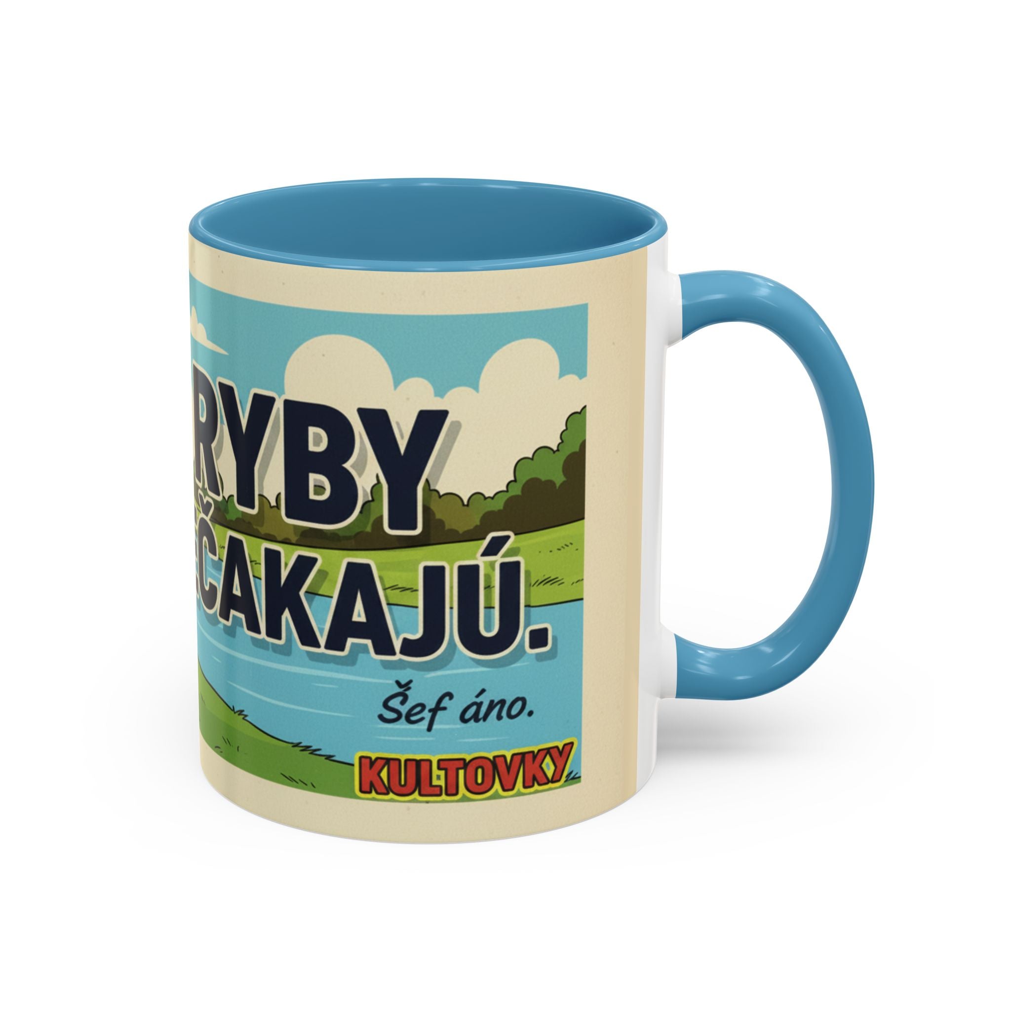 Kultovky: Ryby nečakajú — Retro keramický hrnček