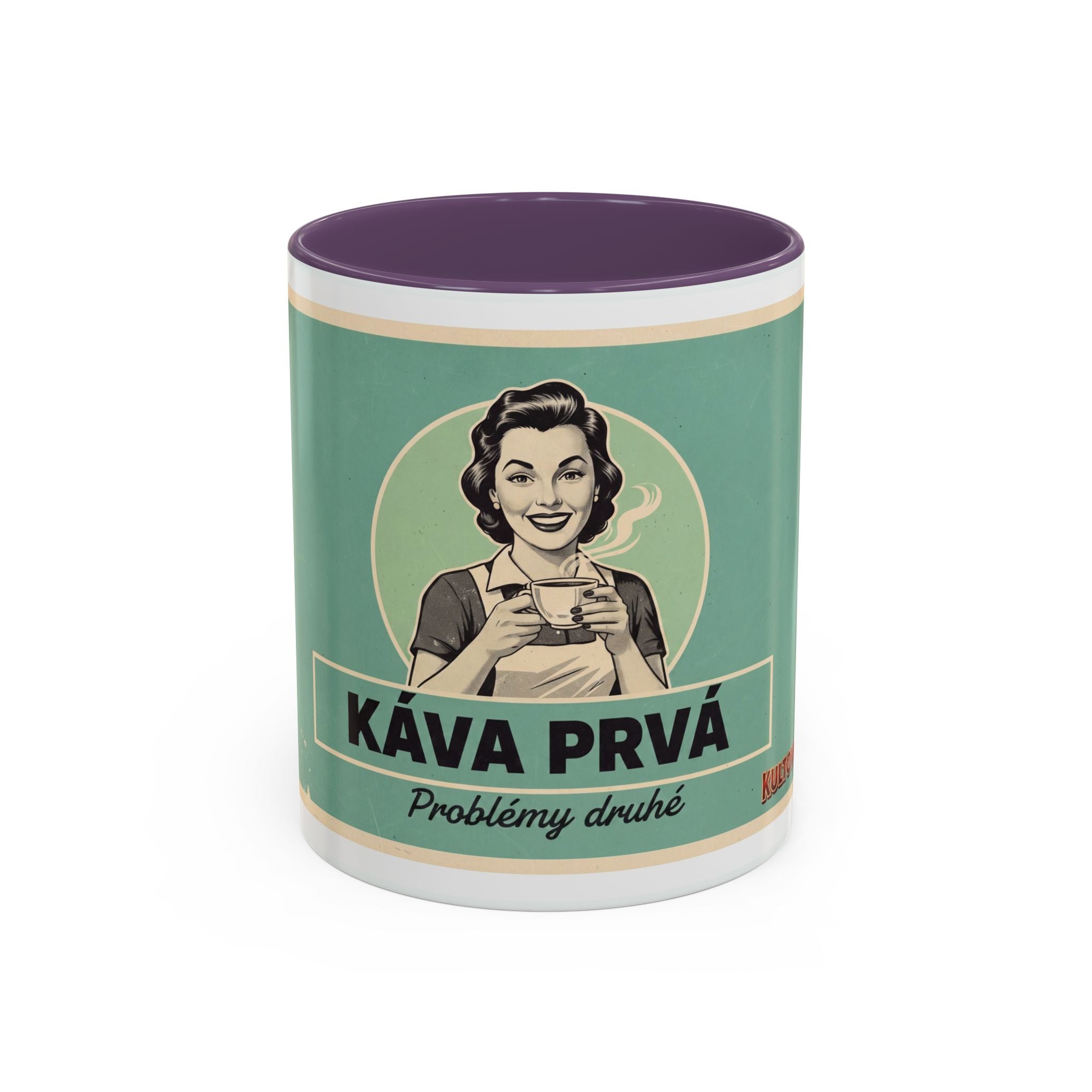 Kultovky: Káva prvá — Retro keramický hrnček