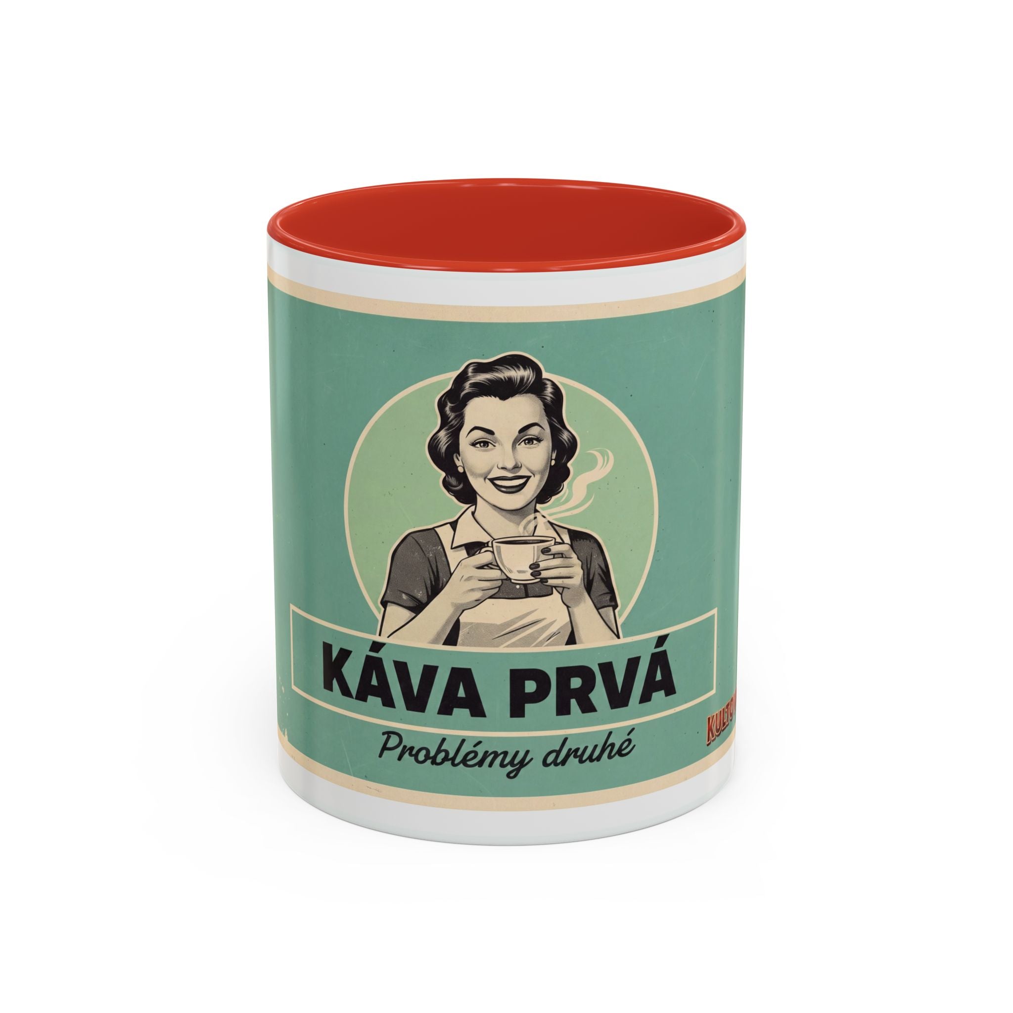 Kultovky: Káva prvá — Retro keramický hrnček