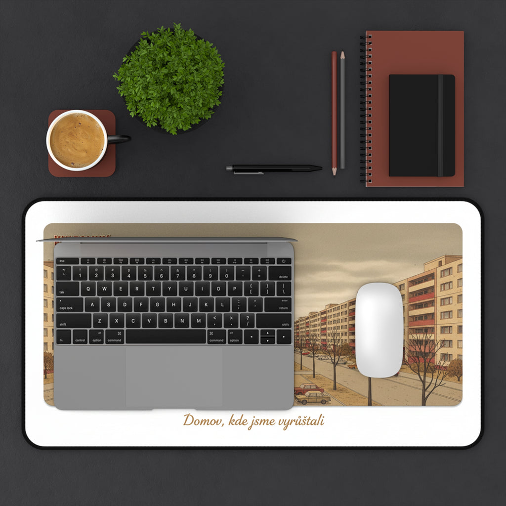 Kultovky: Domov, kde jsme vyrůstali — Retro podložka na stůl (Desk Mat)