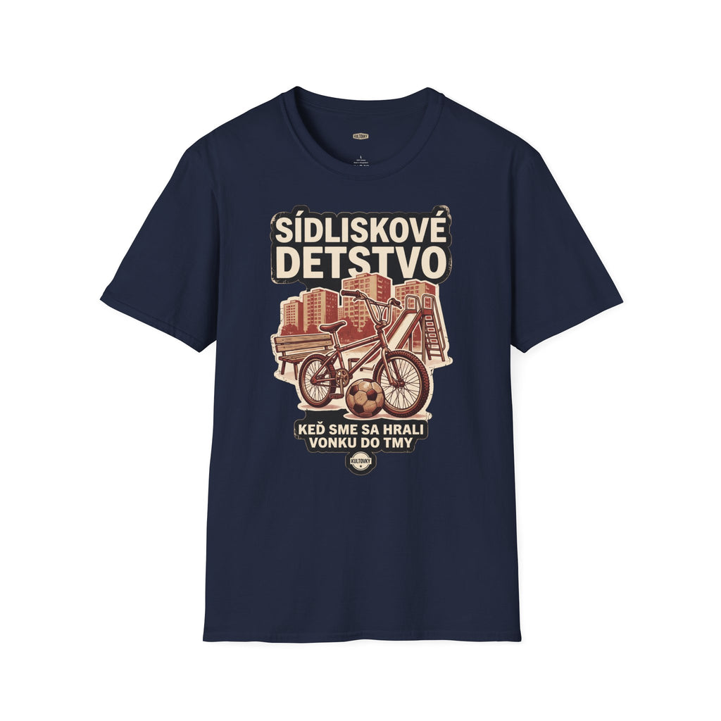 Tričko — Sídliskové Detstvo | Retro grafická potlač | Vintage nostalgia