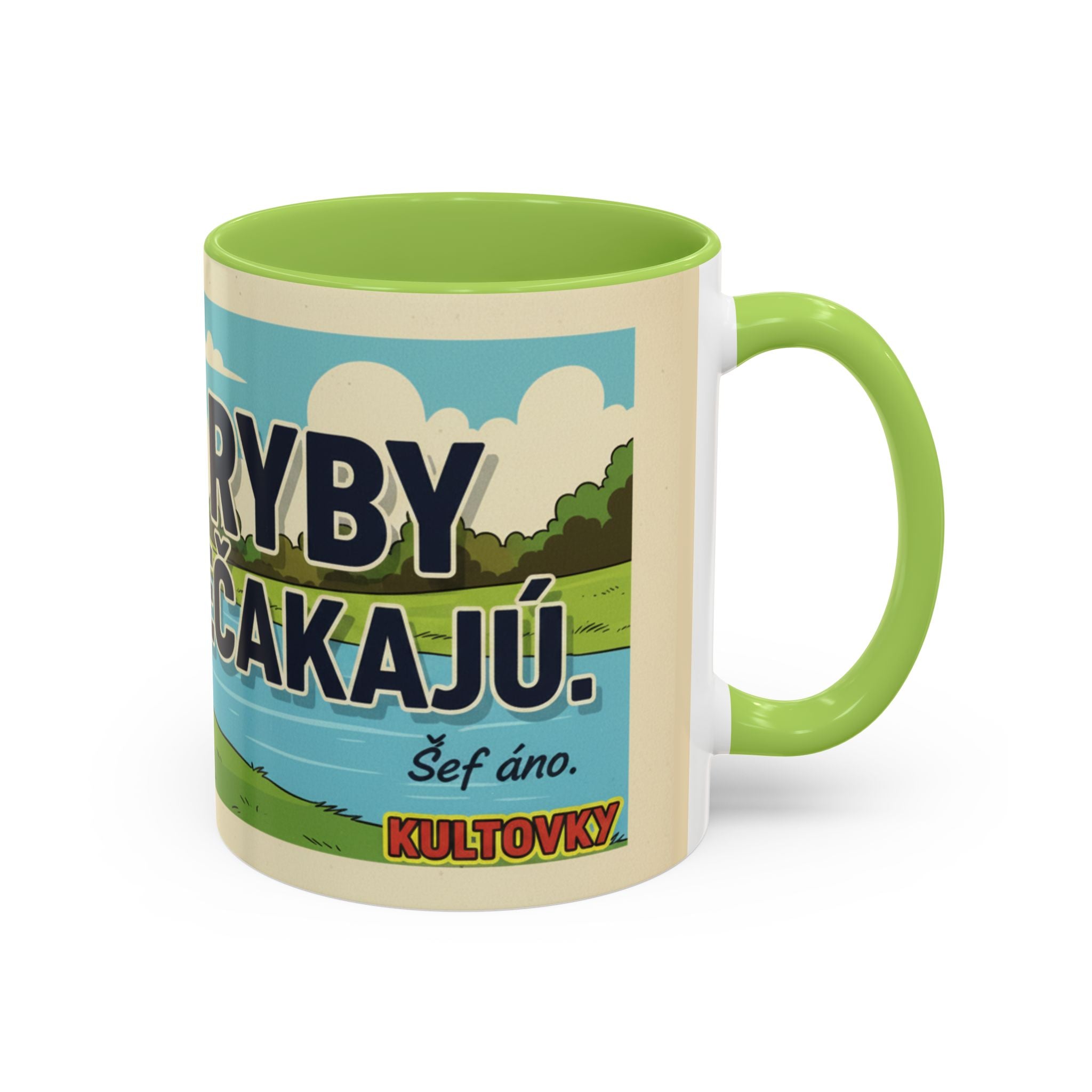 Kultovky: Ryby nečakajú — Retro keramický hrnček
