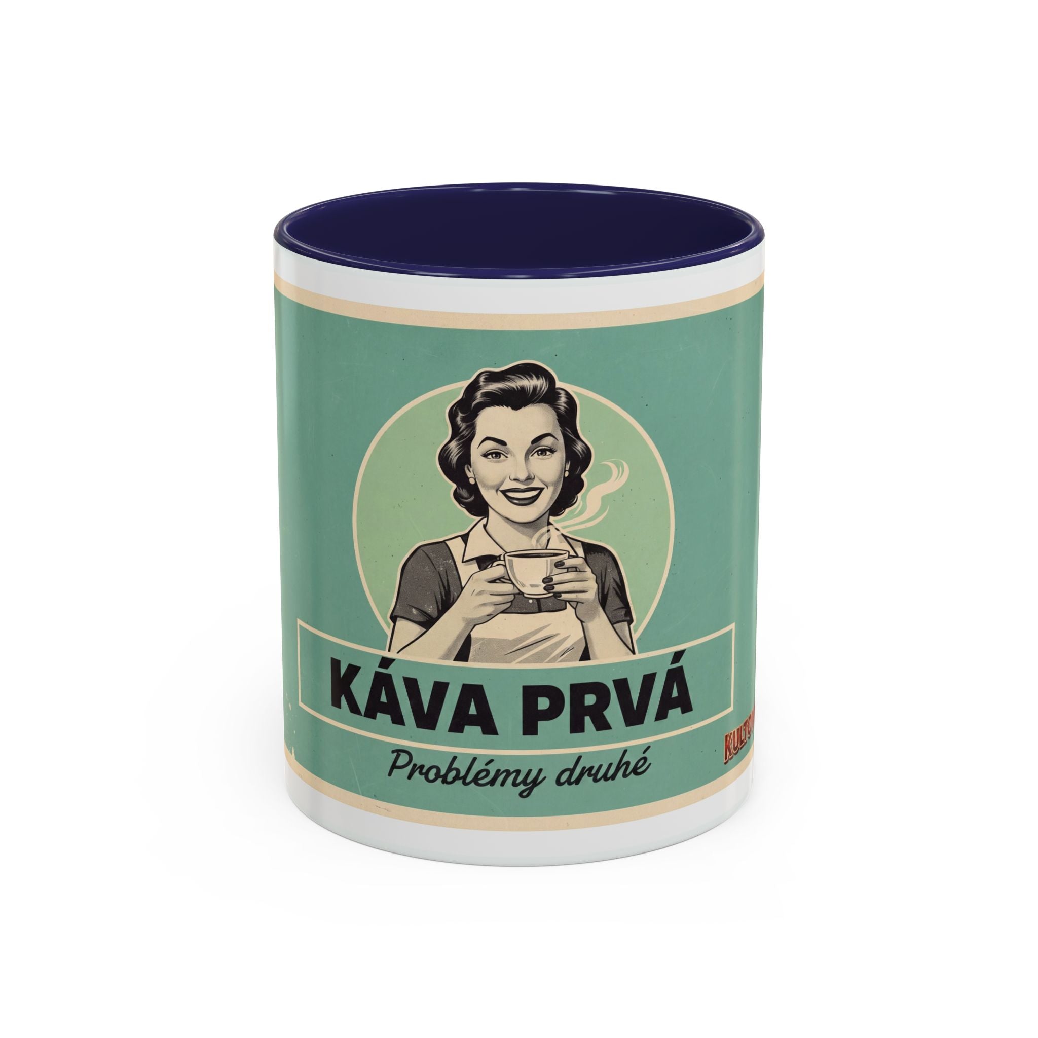 Kultovky: Káva prvá — Retro keramický hrnček