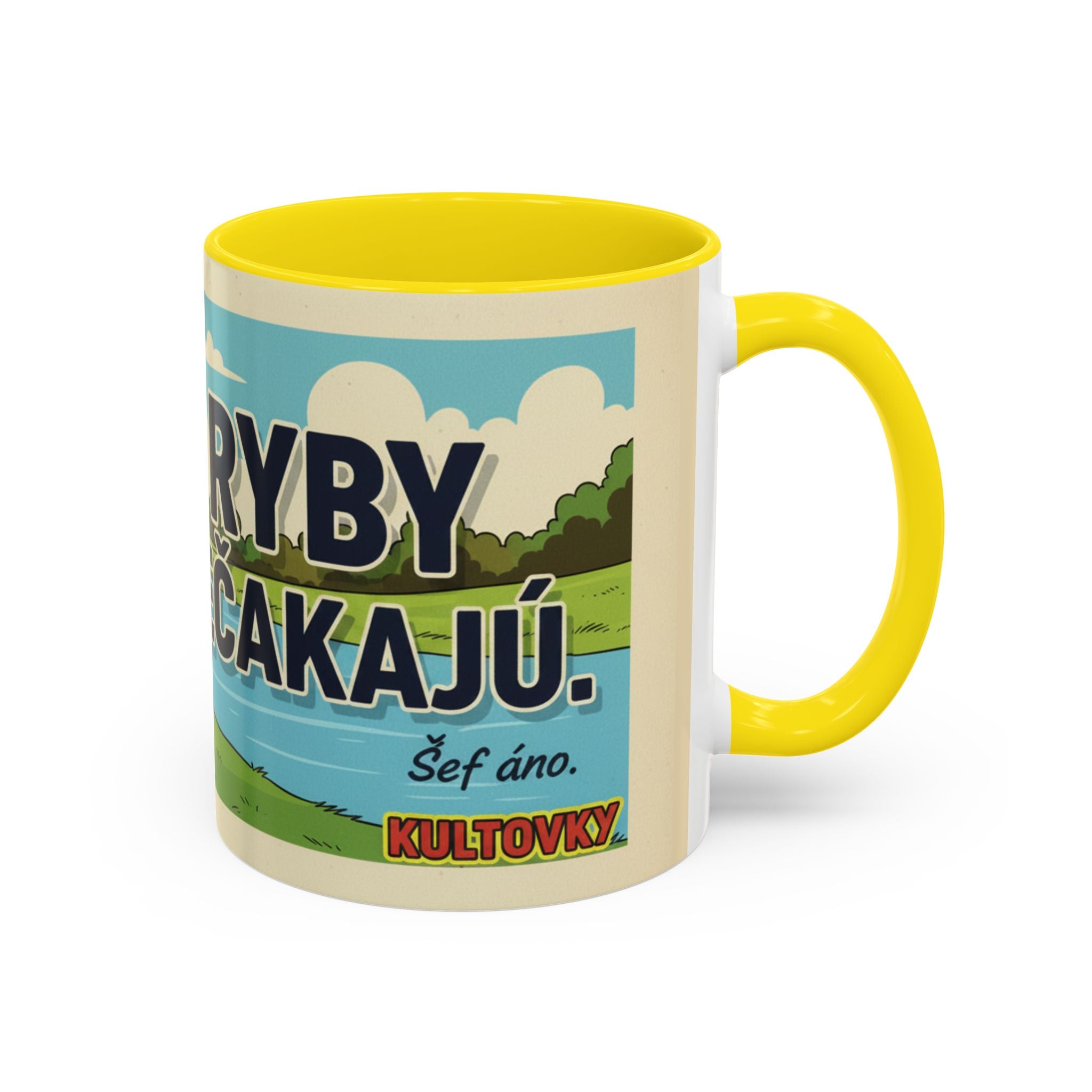 Kultovky: Ryby nečakajú — Retro keramický hrnček