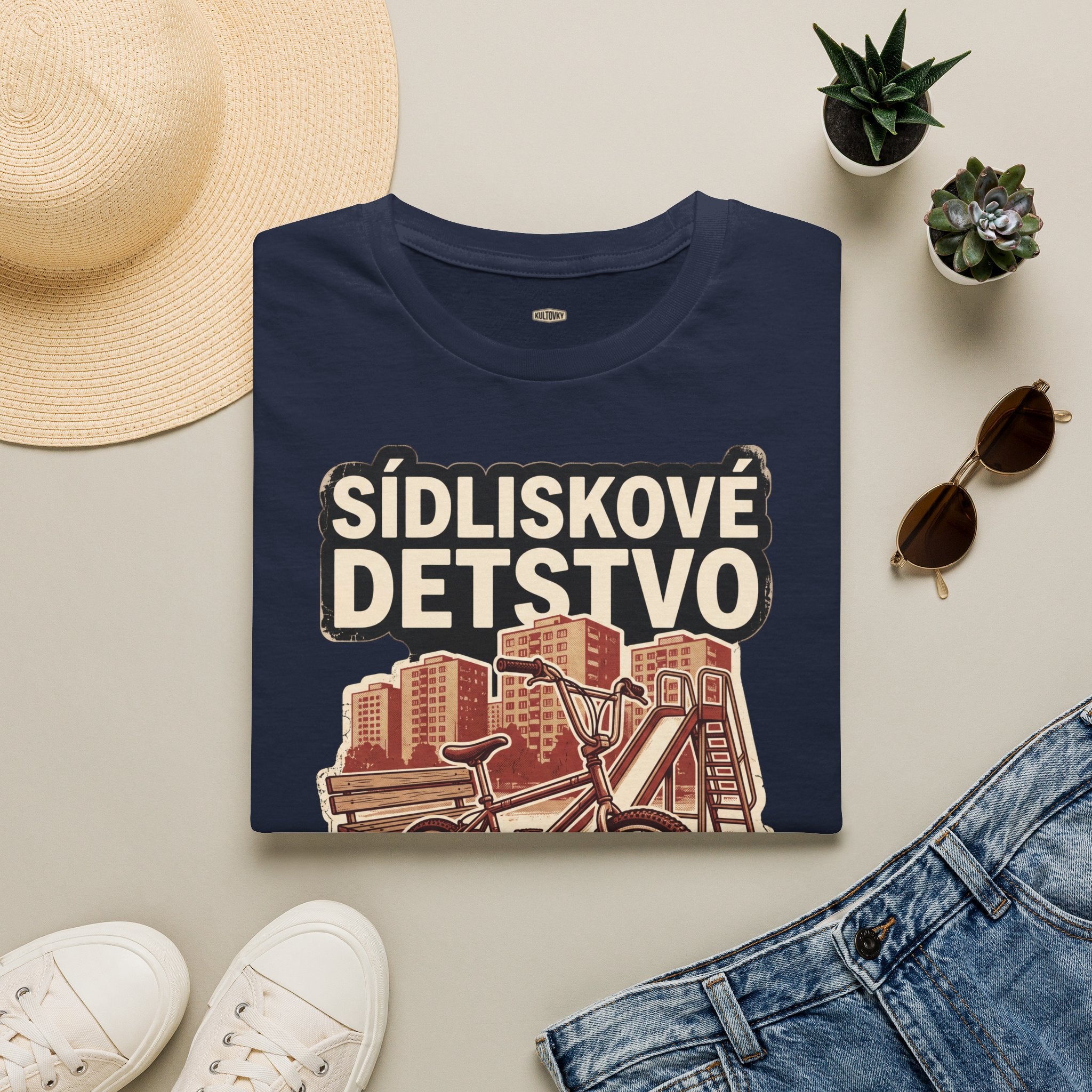 Tričko — Sídliskové Detstvo | Retro grafická potlač | Vintage nostalgia
