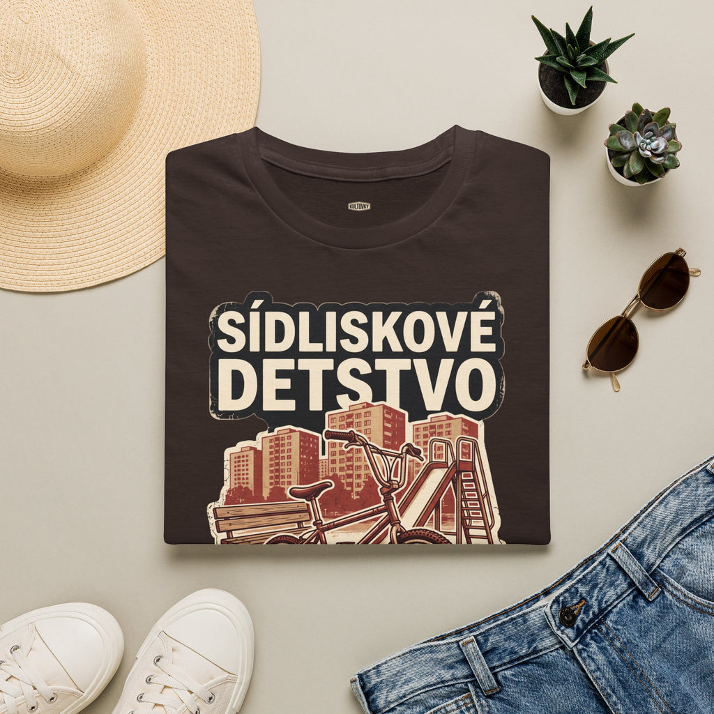 Tričko — Sídliskové Detstvo | Retro grafická potlač | Vintage nostalgia