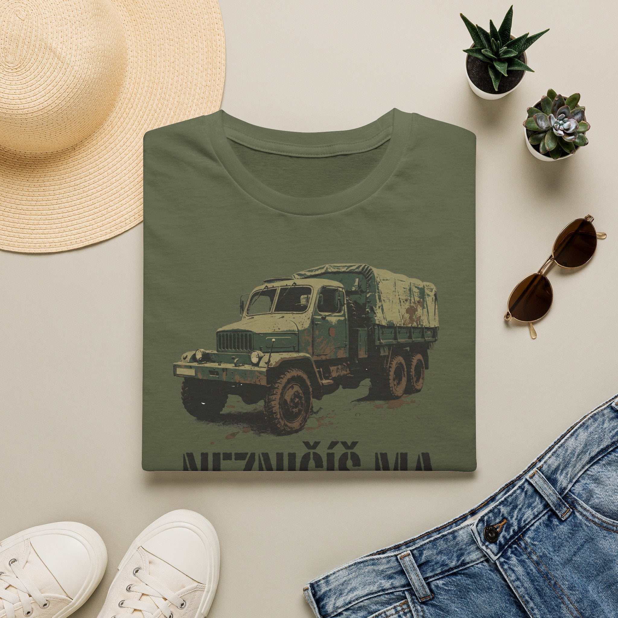 Nezničíš ma — Retro vojenské tričko