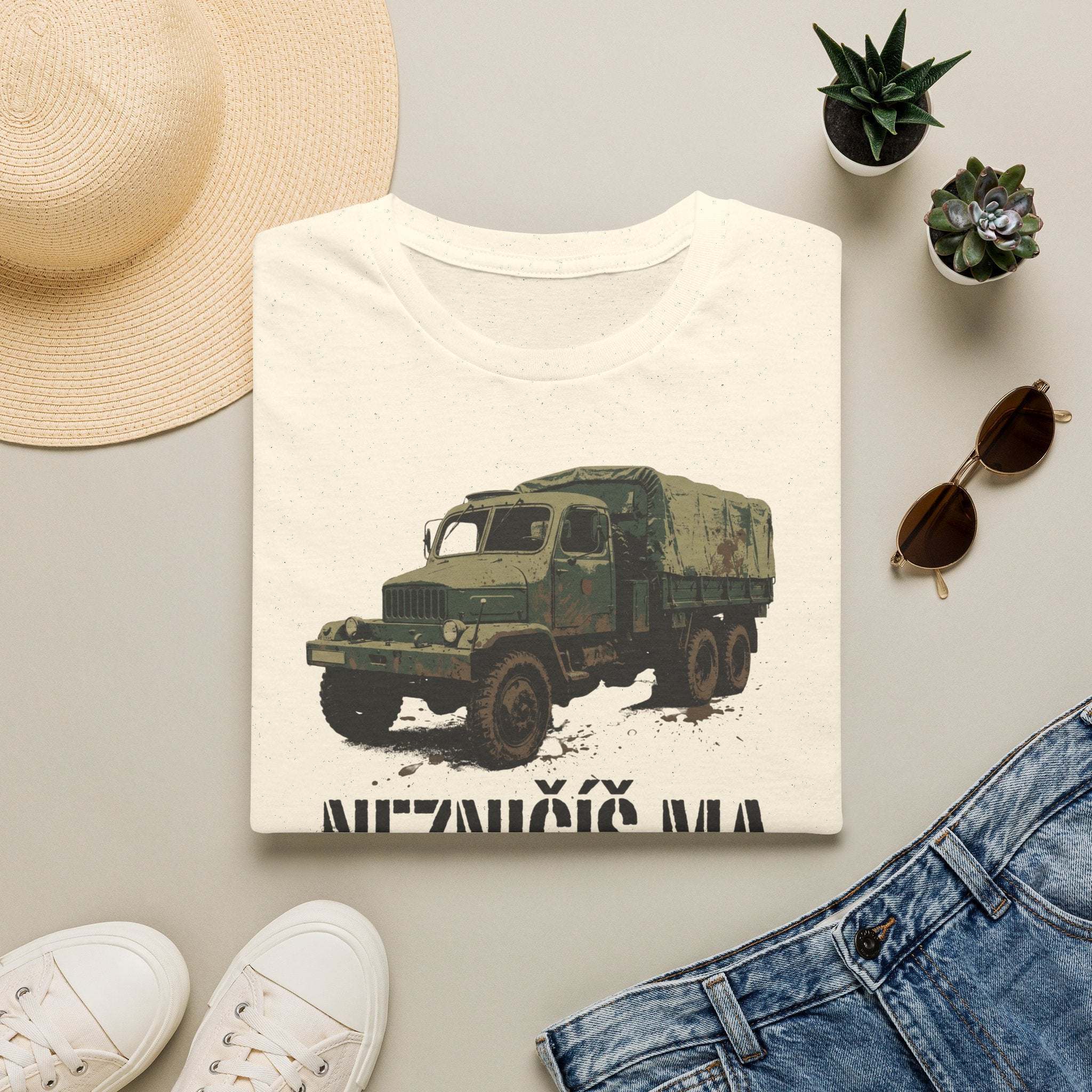 Nezničíš ma — Retro vojenské tričko