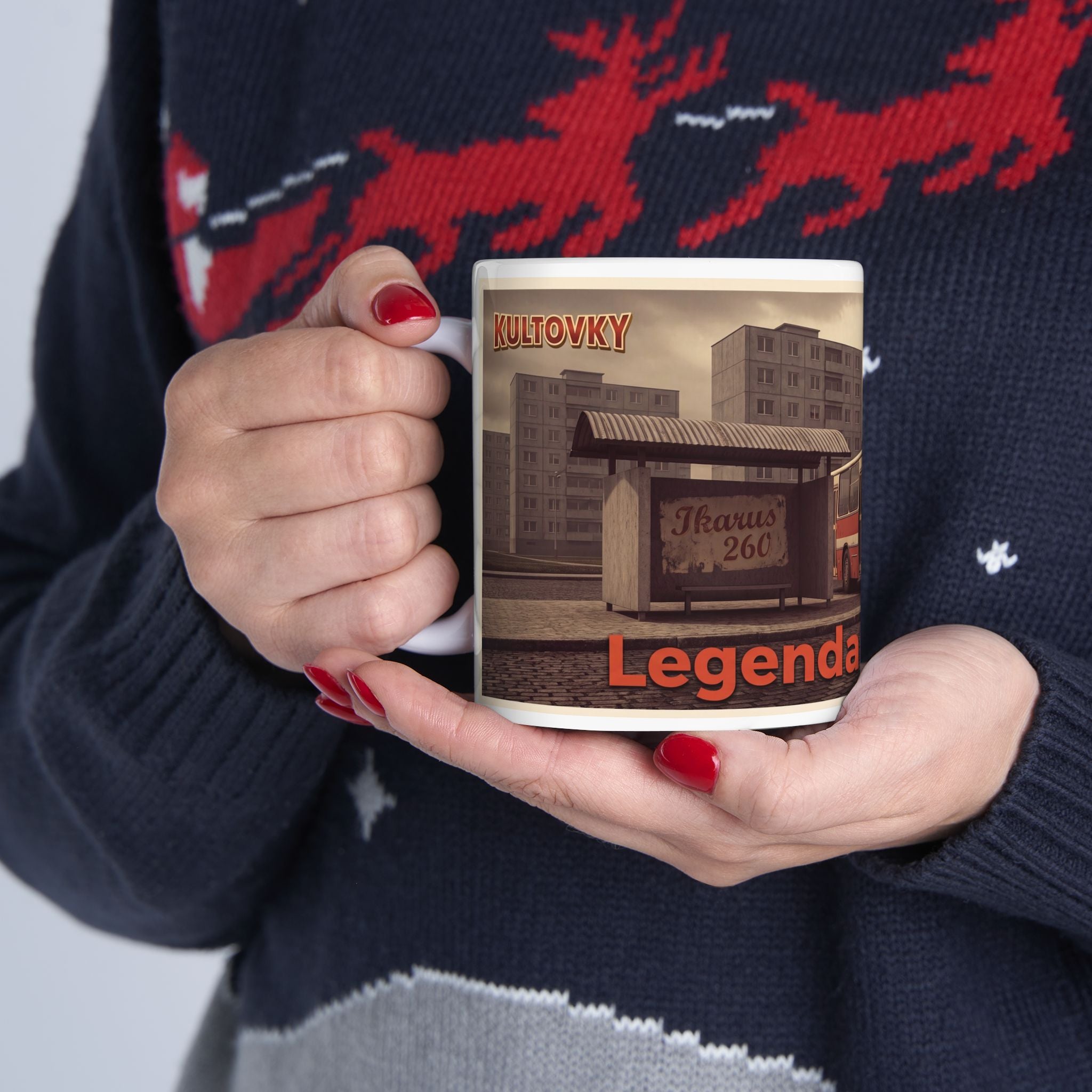 Kultovky: Legenda na kolech (Ikarus 260) — Retro keramický hrnček