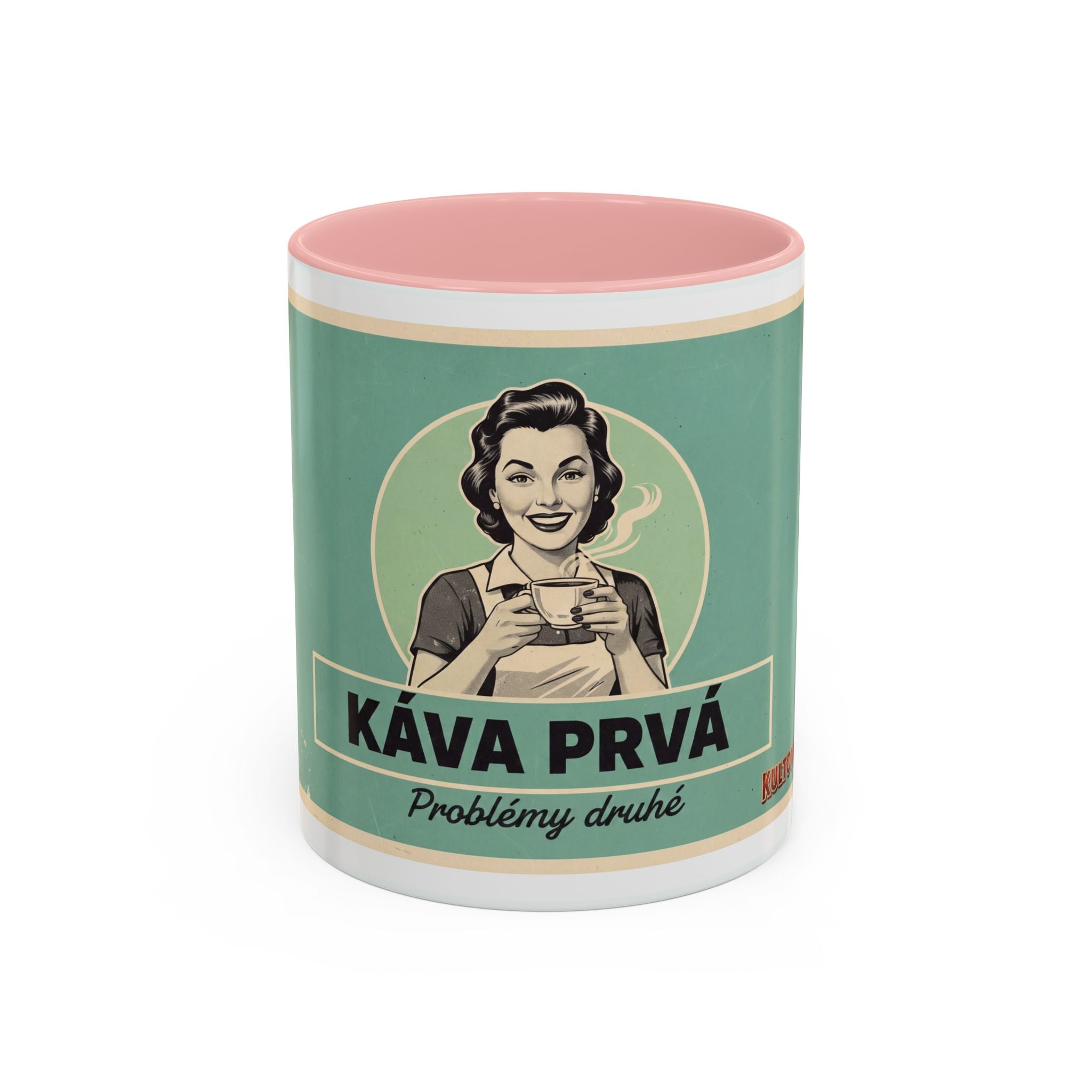 Kultovky: Káva prvá — Retro keramický hrnček