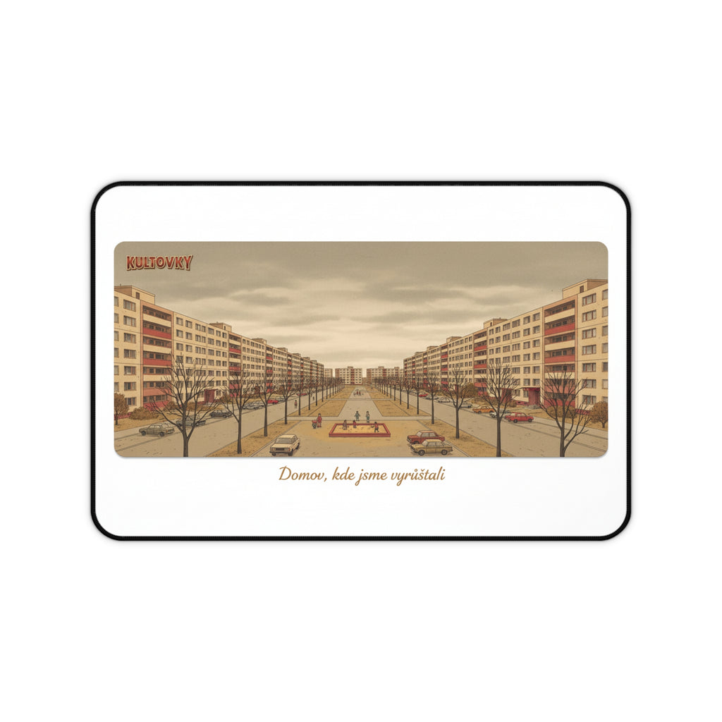 Kultovky: Domov, kde jsme vyrůstali — Retro podložka na stůl (Desk Mat)