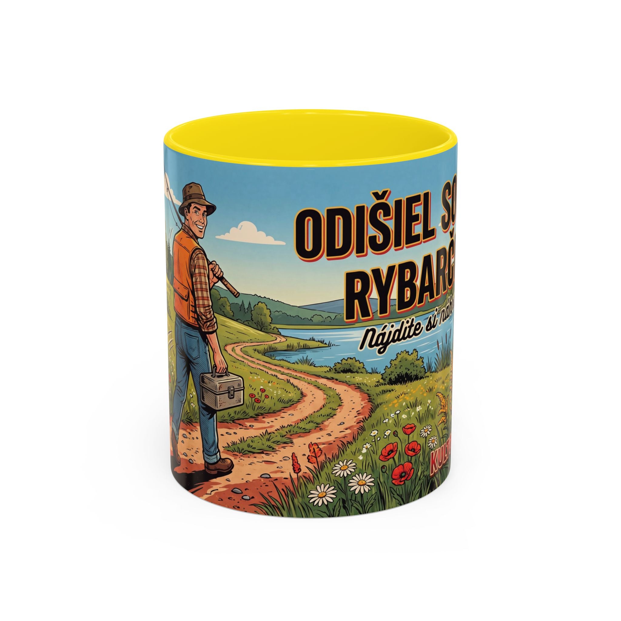 Kultovky: Odišiel som rybárčiť — Retro keramický hrnček